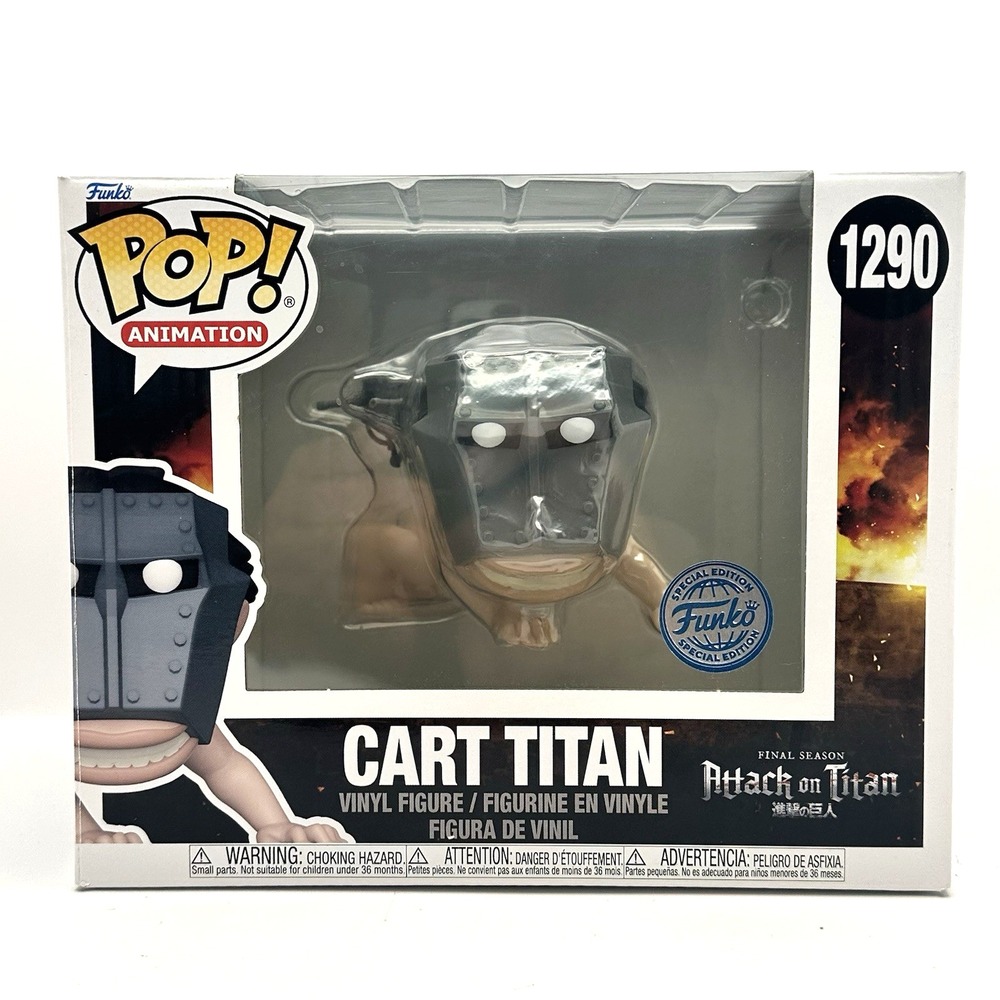 Funko Pop Attack on Titan Cart Titan #1290 Special Edition 6" Figure Box Wear